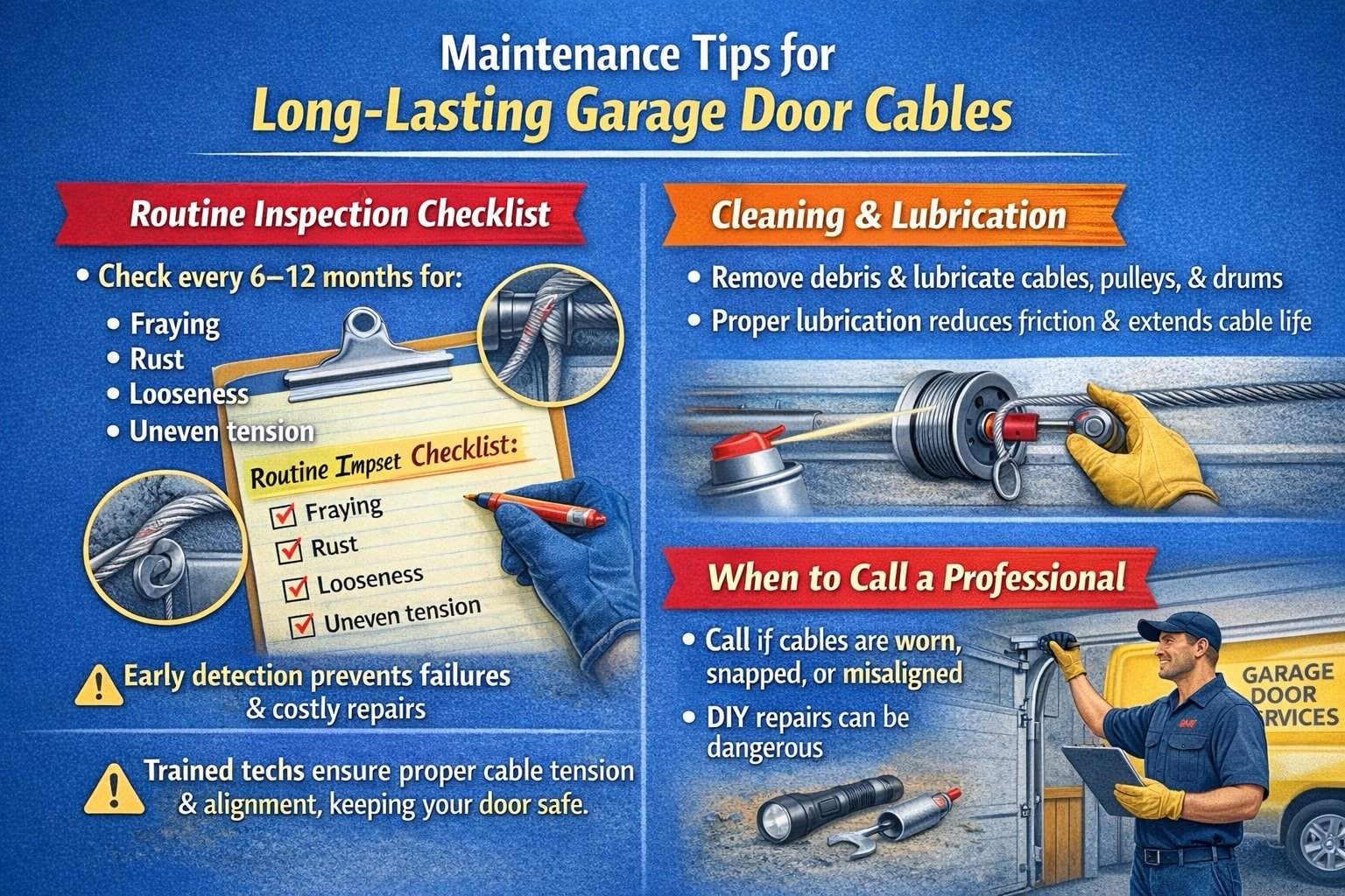 Maintenance Tips for Long-Lasting Garage Door Cables