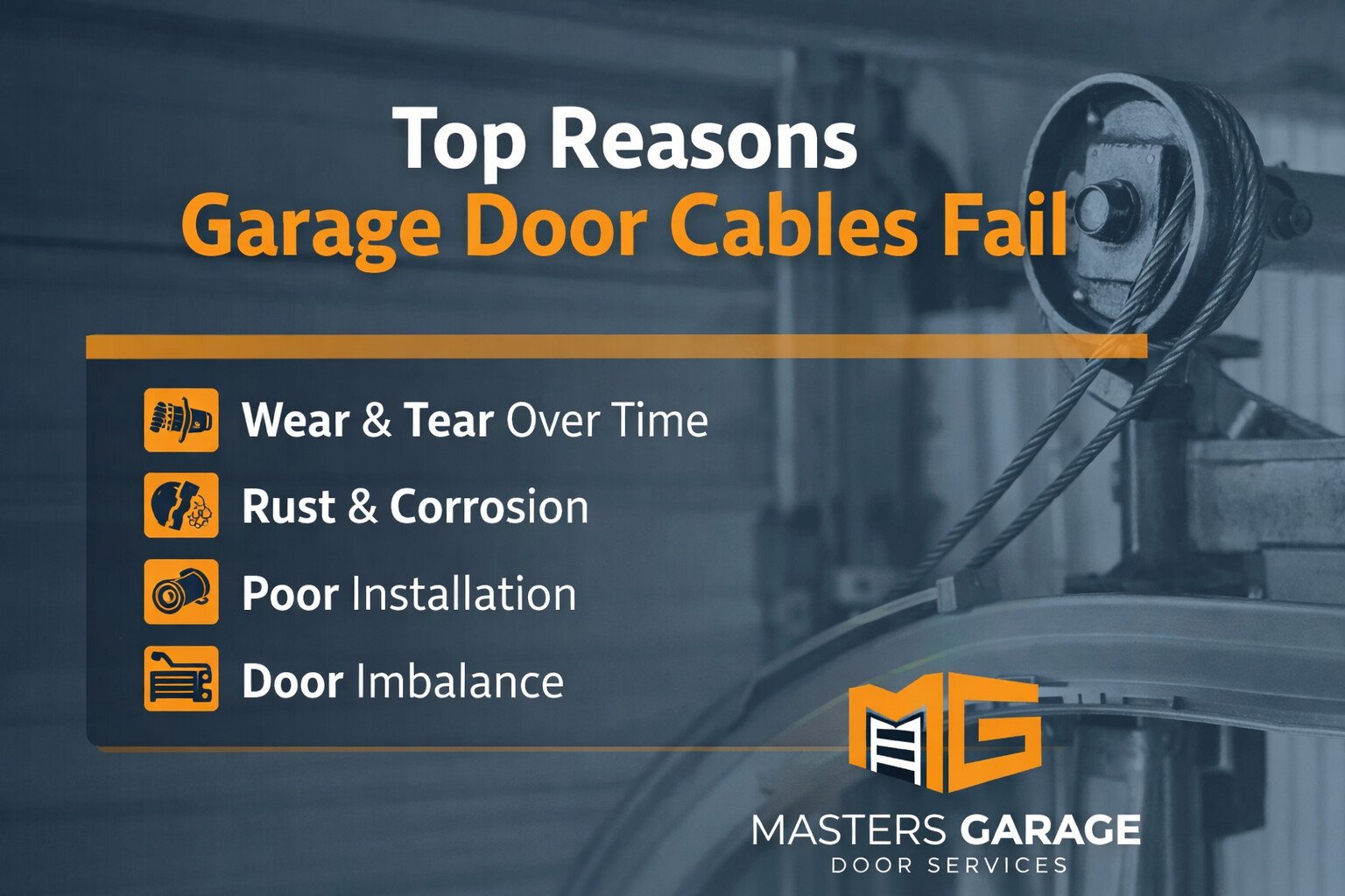 why garage door cable failure