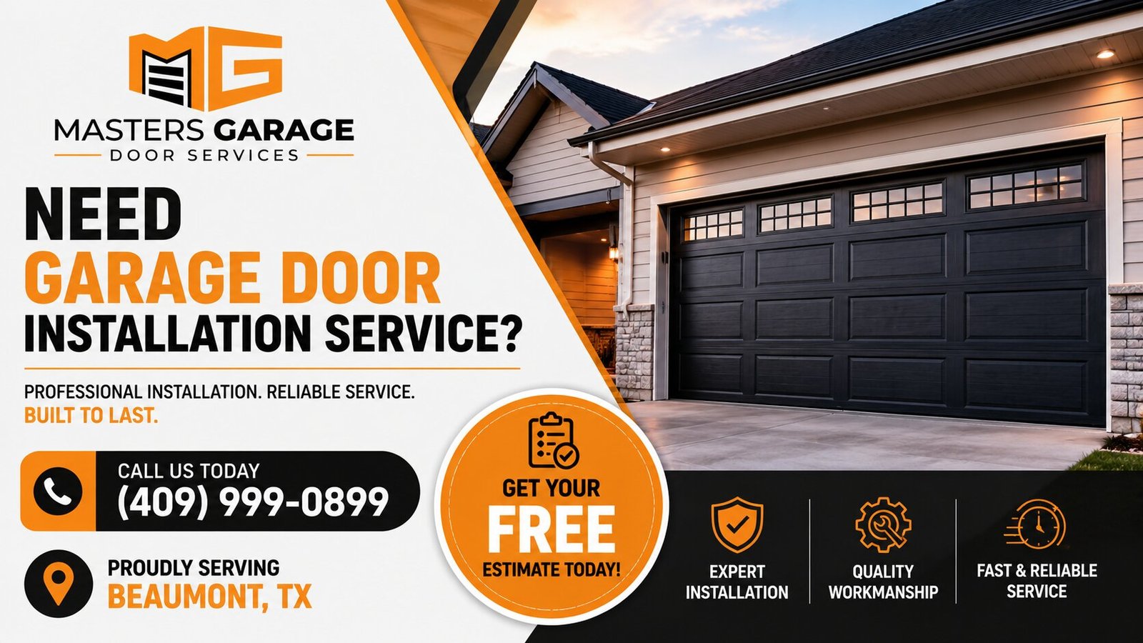 Get a Garage Door Installation Estimate in Beaumont