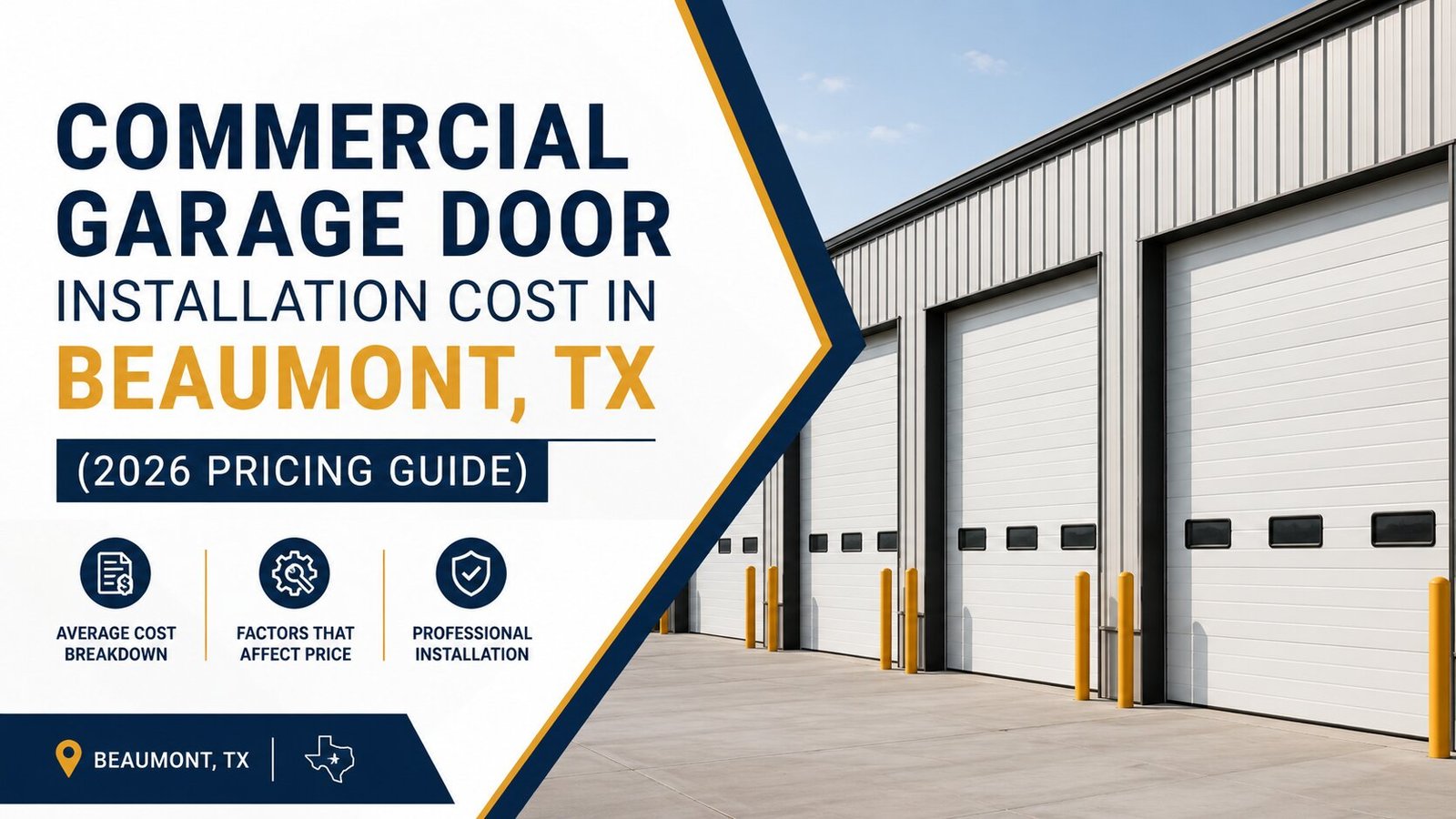 Commercial Garage Door Installation Cost in Beaumont