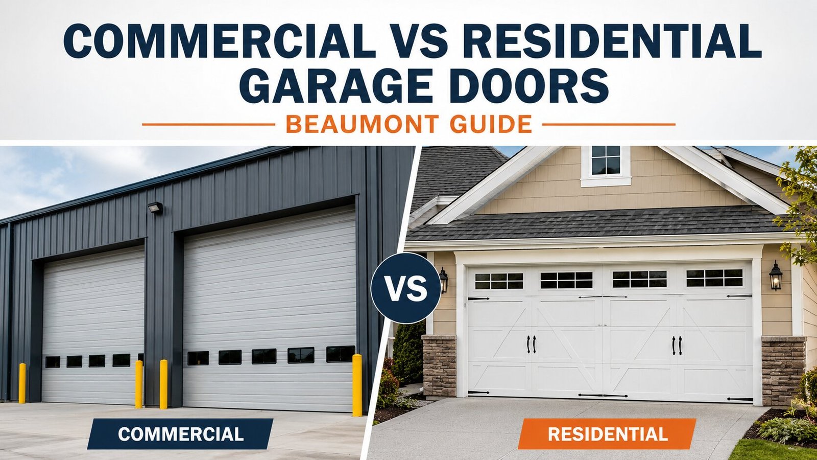 commercial vs residential garage doors